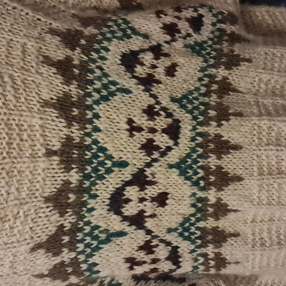 Aeropostale Chunky Hooded Short Sleeve Open Front Knit Sweater Wool Blend Size L - Picture 8 of 10